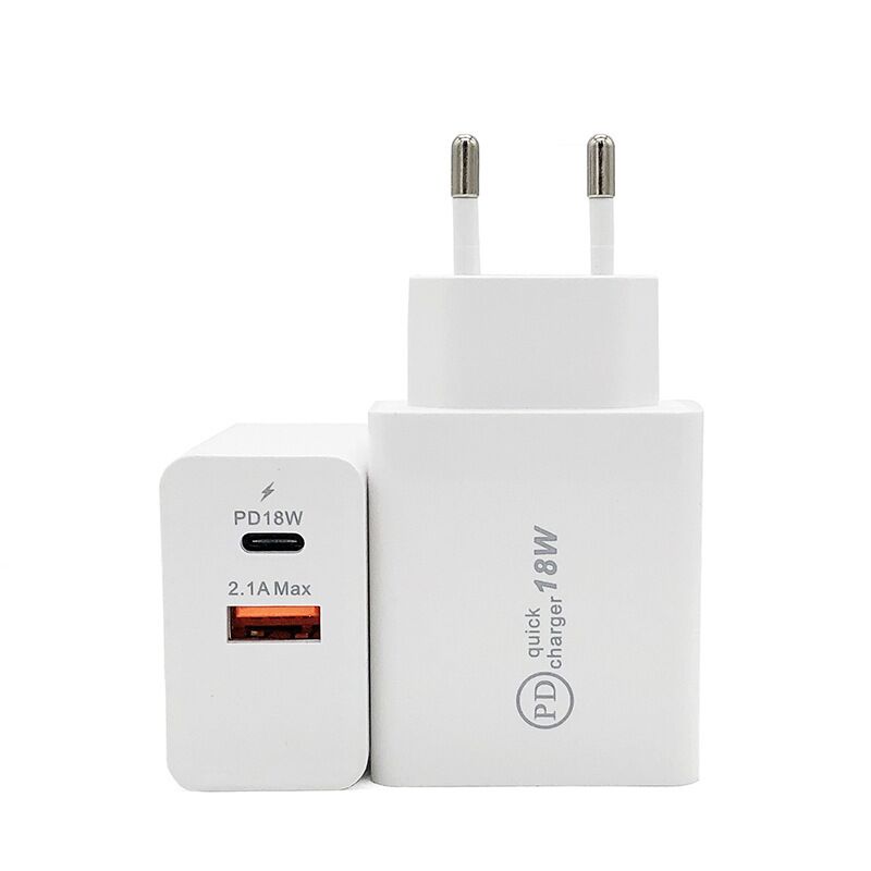 18W USB-C Fast Charge USB Type-C PD Charger US Plug Fast Charging Adapter - Image 1